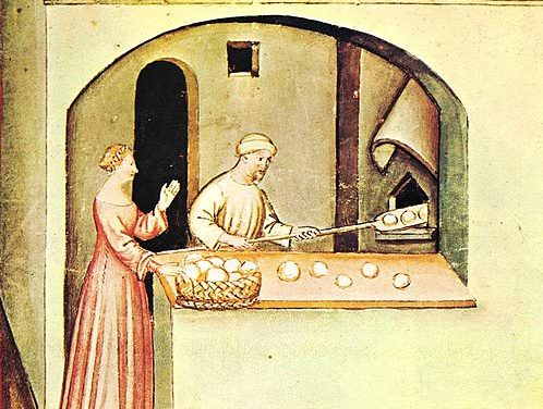 14th Century Bakers Illustration from Tacuinum Sanitatis