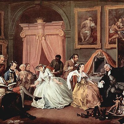 Marriage à-la-mode- The Countess_s Morning Levee William Hogarth (1743-1745)