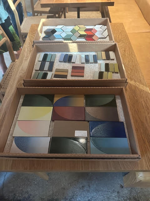 Heath ceramics textiles.